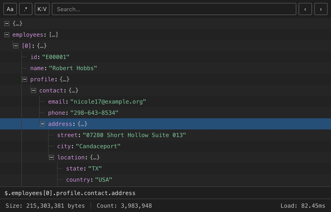 jsonbolt interface